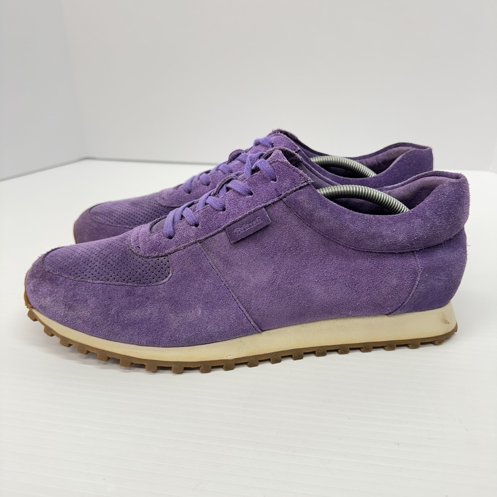 British Walker Mens 12 Shoes Sneakers Genuine Suede Leather Surrey Purple - Picture 2 of 8